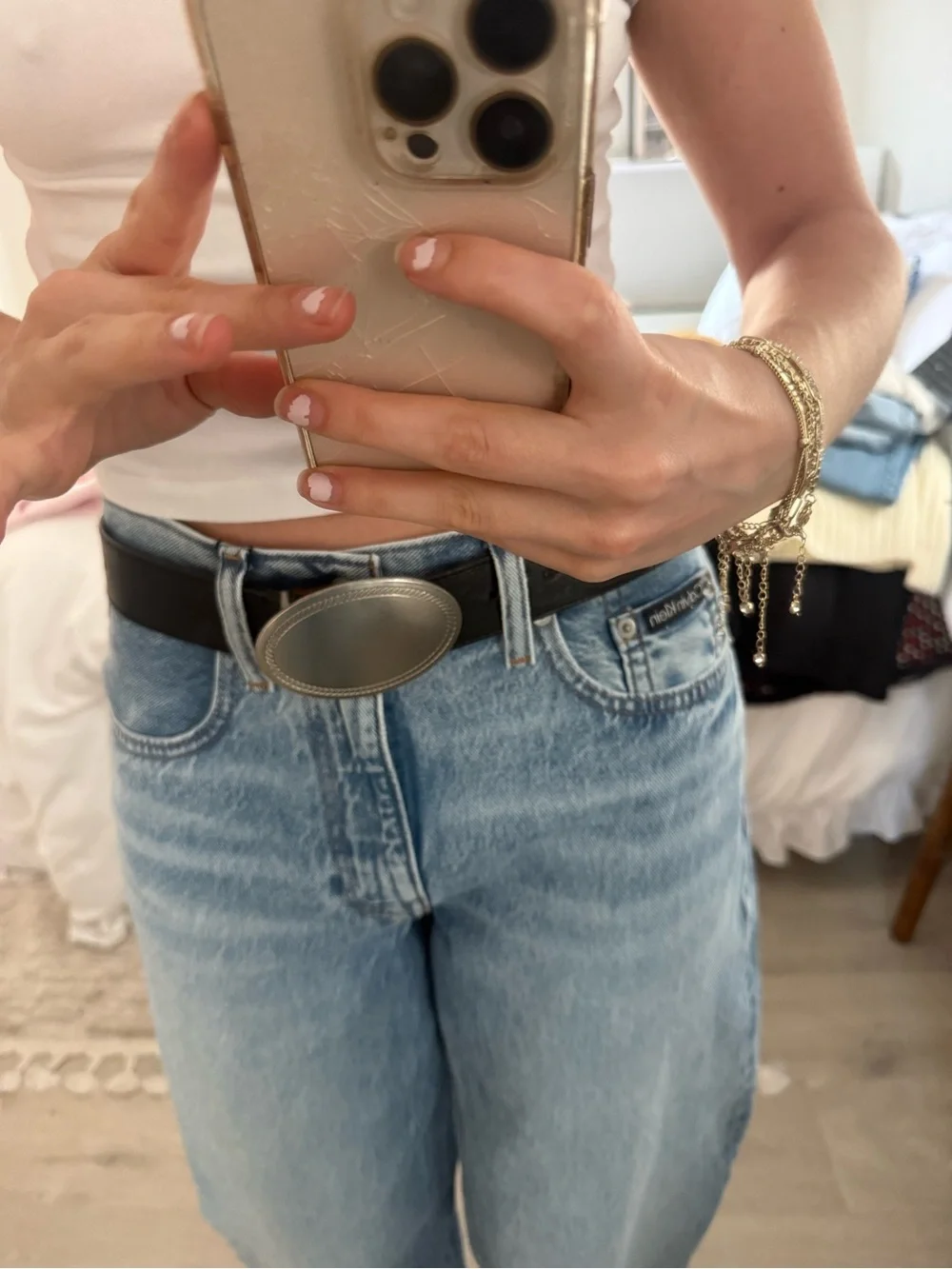 Abercrombie & Fitch Silver Buckle Belt